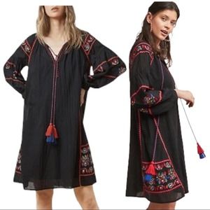 Velvet by Graham Spencer Loane Embroidered Peasant Dress sz M